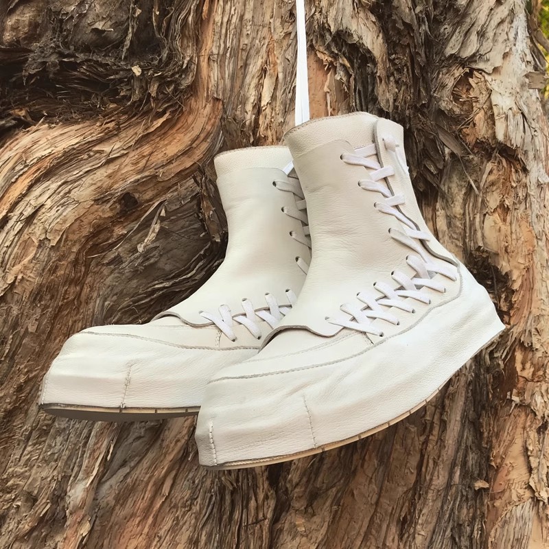 Crossfit Male - Männliche Vintage-Stiefeletten mit klobigem Boden und