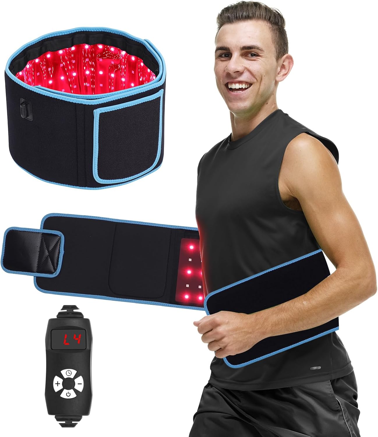 Crossfit Gym - LED-Phototherapie-Massagegürtel, rotes Licht, heiße Kompresse, 850