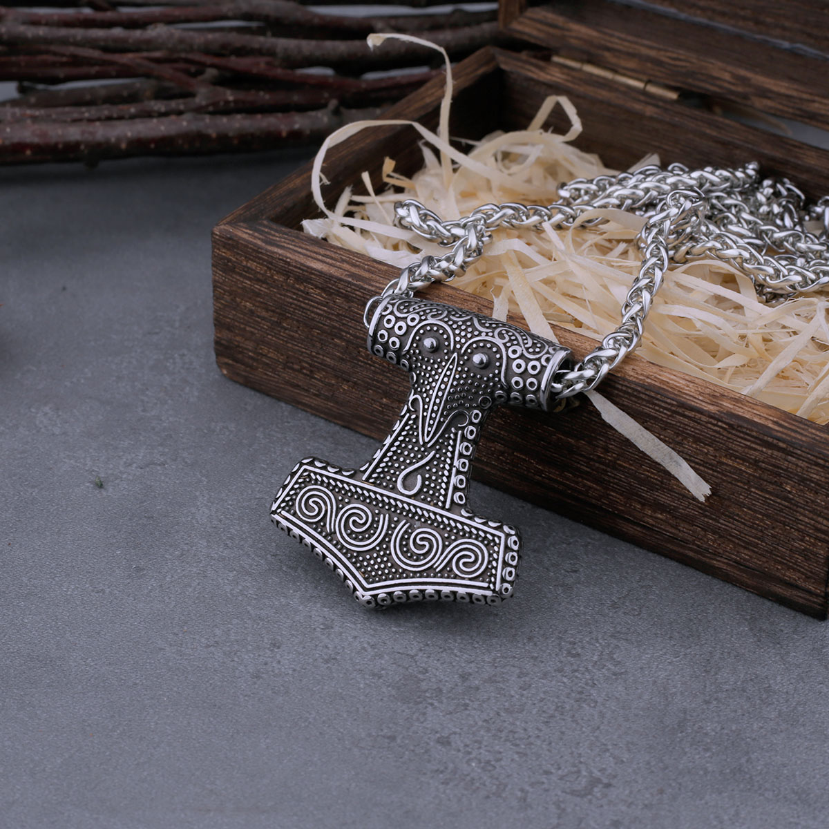 Battle Rope Anchor - Nordic Viking Thors Hammer Mjolnir Raven